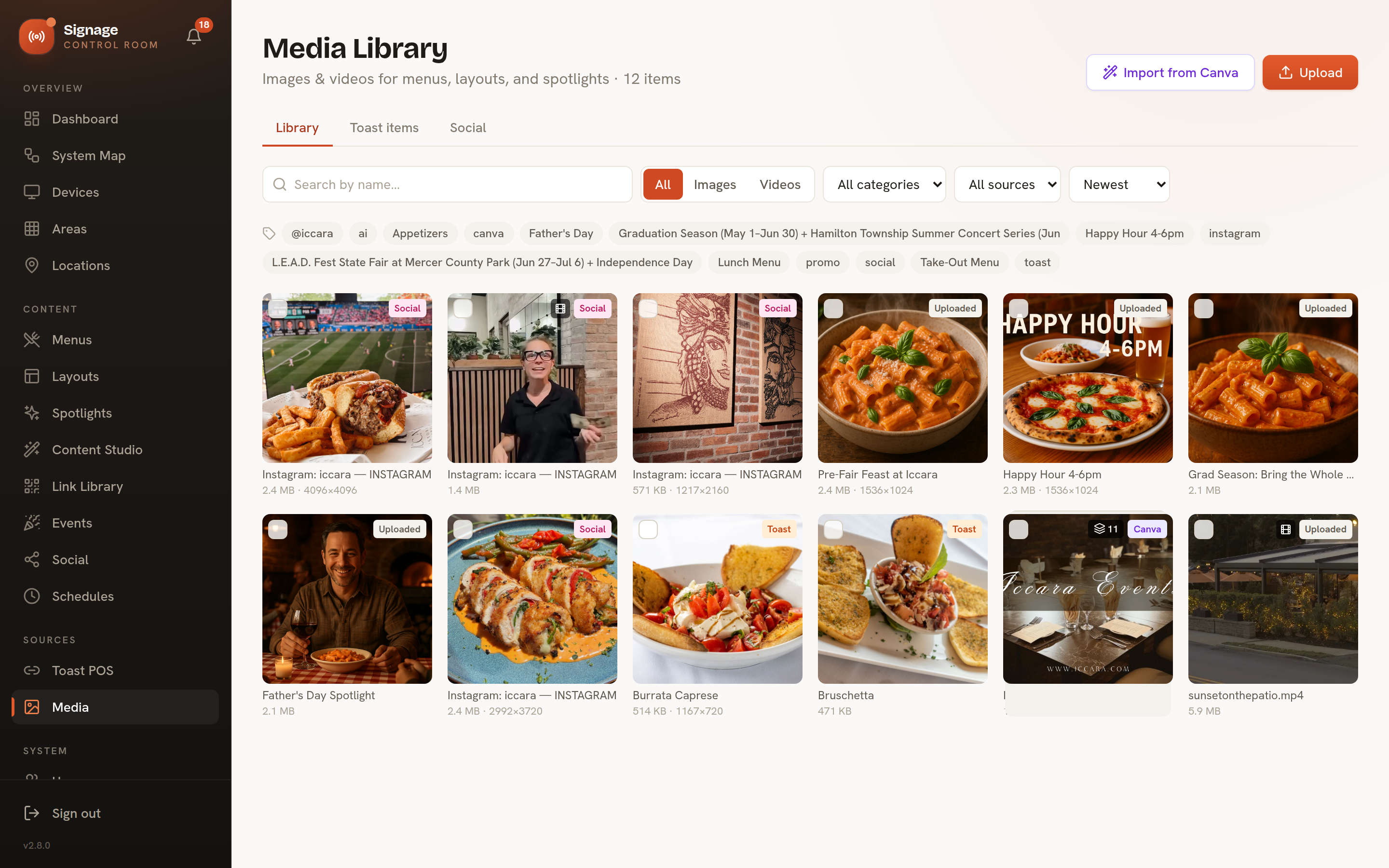 Media library