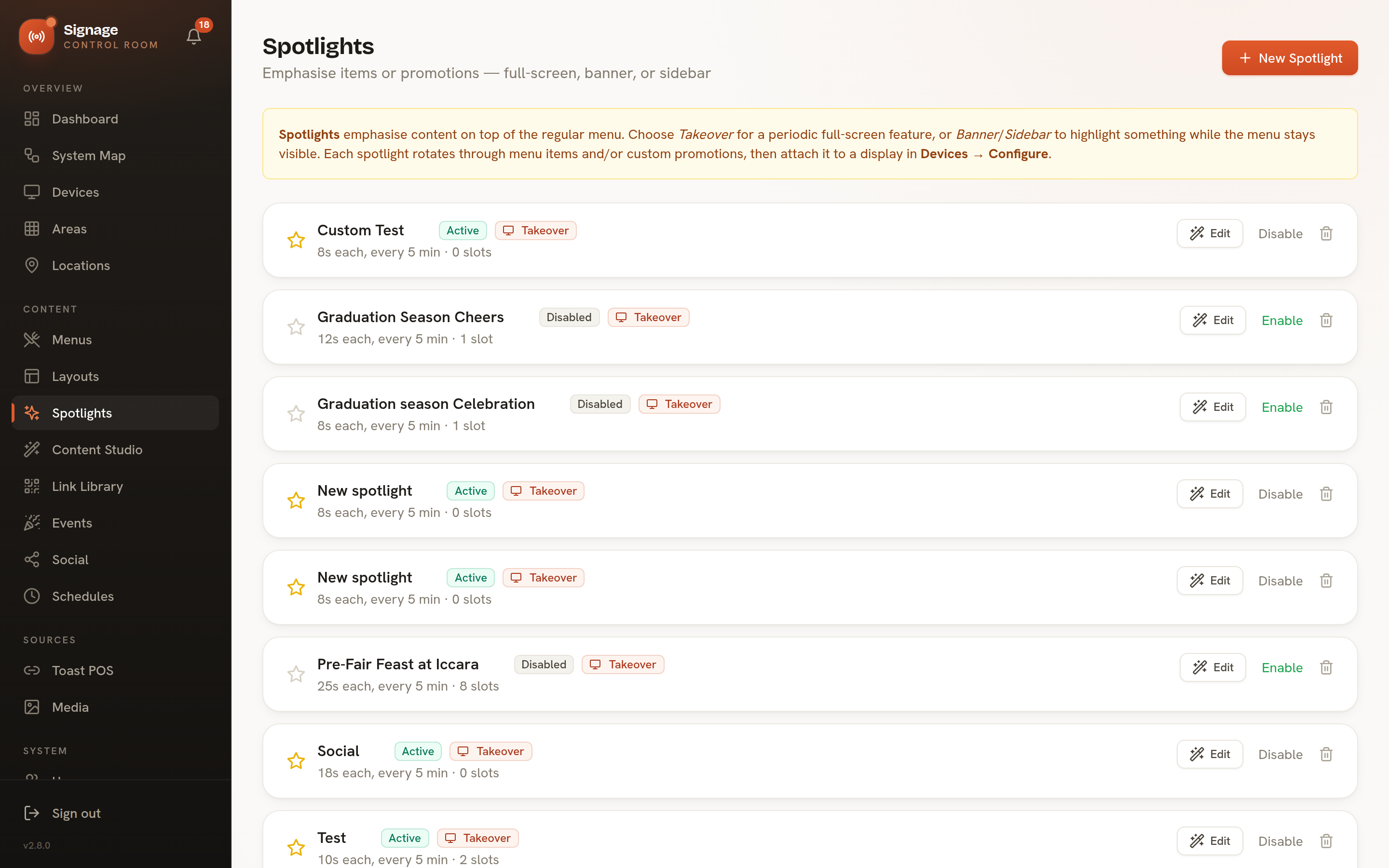 Spotlight library